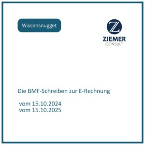 BMF-Schreiben zur E-Rechnung Ziemer Consult Wissensnugget