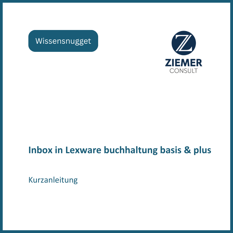 Inbox in Lexware buchhaltung basis und plus finden - Kurzanleitung