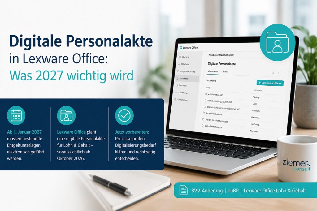 Die digitale Personalakte Lexware Office ab 2027